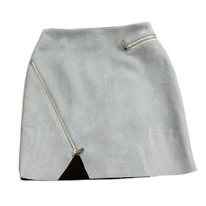 Missguided Velvet Feel Highwaisted miniskirt Skyblue
